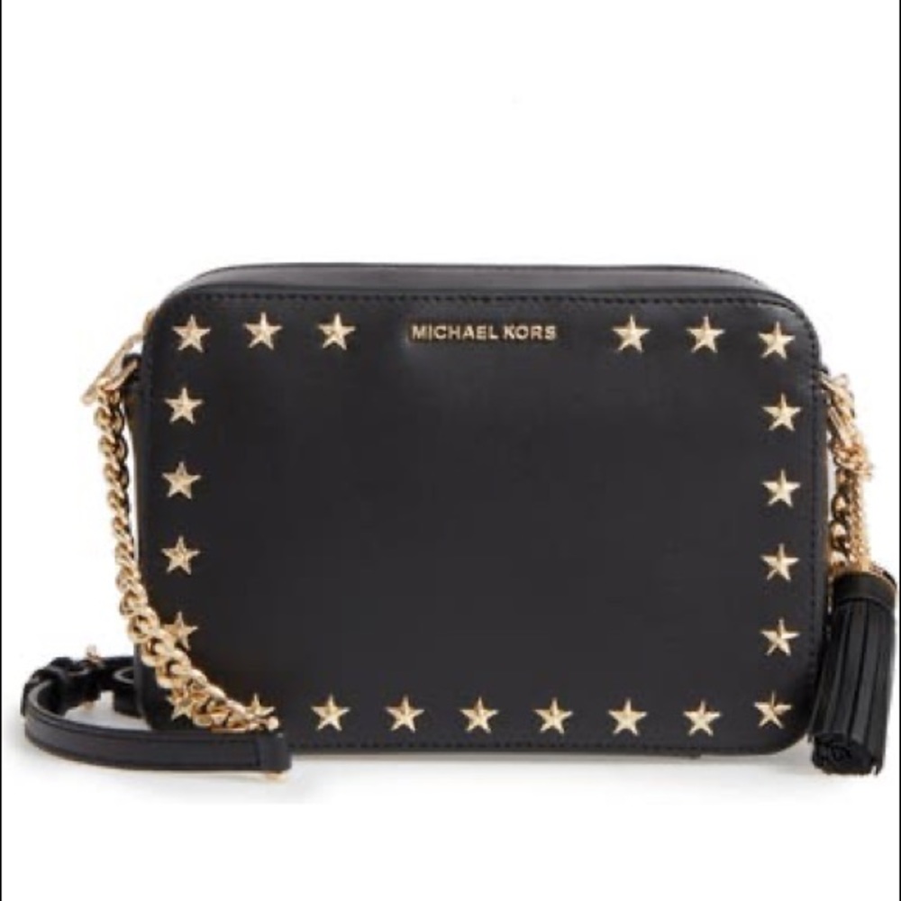 Michael Kors Medium Ginny Star Studded Leather Bag